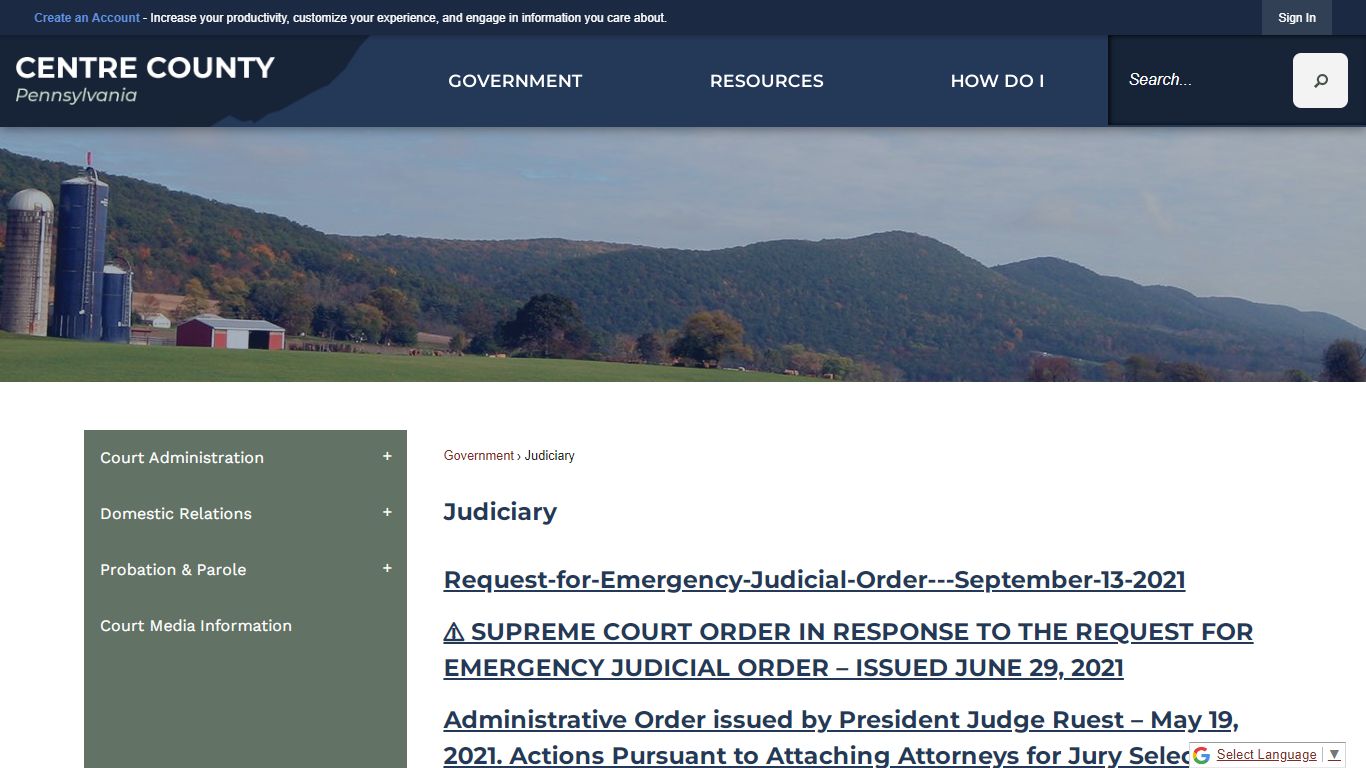 Judiciary | Centre County, PA - Official Website
